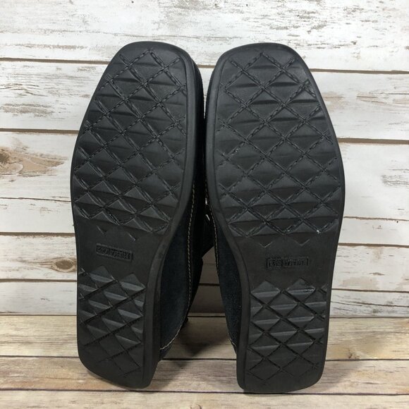 Tecnica Cowhide Leather Ankle Boots Womens Size 8.5  Drawstring Black Slip On - Picture 11 of 11